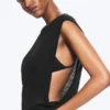 Gathered Tank Top – Black
