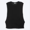Gathered Tank Top – Black