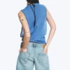 Gathered Tank Top – Blue