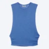 Gathered Tank Top – Blue