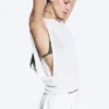 Gathered Tank Top – White