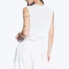Gathered Tank Top – White