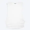 Gathered Tank Top – White
