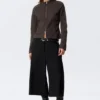 Genevieve Slim Structured Cotton Zip Jacket – Dark Grey