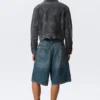 Gia F Relaxed Cotton Trucker Jacket – Navy Camo