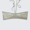 Glitter Halter Bikini Top – Glitter Khaki Green