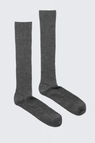Glitter Mid-High Socks – Dark Grey Glitter
