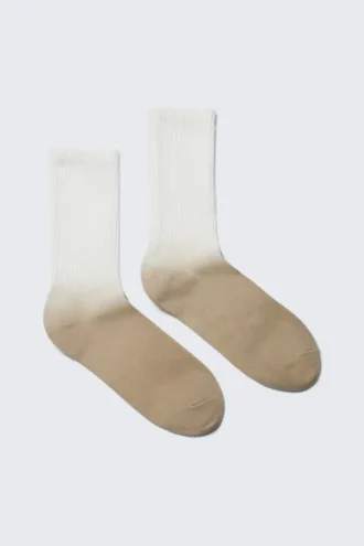Gradient Sport Sock – White/Beige Gradient