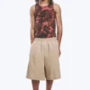 Graphic Rib Tank Top – Red Camouflage