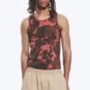 Graphic Rib Tank Top – Red Camouflage