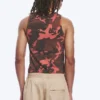 Graphic Rib Tank Top – Red Camouflage