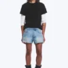 Gravity Short Mid Rise Loose Denim Shorts – Kimberley Blue – Light Blue