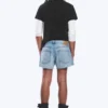 Gravity Short Mid Rise Loose Denim Shorts – Kimberley Blue – Light Blue