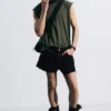 Gravity Short Mid Rise Loose Denim Shorts – Tuned Black – Black