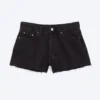 Gravity Short Mid Rise Loose Denim Shorts – Tuned Black – Black