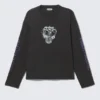 Great Boxy Graphic Long Sleeve T-Shirt – Black – Midnight Nightmare
