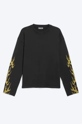 Great Boxy Graphic Long Sleeve T-Shirt – Black – Riftborn