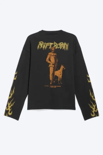 Great Boxy Graphic Long Sleeve T-Shirt – Black – Riftborn