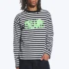 Great Boxy Graphic Long Sleeve T-Shirt – Black & White Stripe – Dreams