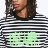 Great Boxy Graphic Long Sleeve T-Shirt – Black & White Stripe – Dreams