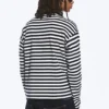 Great Boxy Graphic Long Sleeve T-Shirt – Black & White Stripe – Dreams