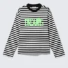 Great Boxy Graphic Long Sleeve T-Shirt – Black & White Stripe – Dreams