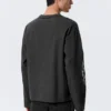 Great Boxy Graphic Long Sleeve T-Shirt – Dark Grey – Air Flame
