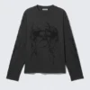 Great Boxy Graphic Long Sleeve T-Shirt – Dark Grey – Big Mess
