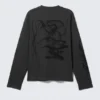 Great Boxy Graphic Long Sleeve T-Shirt – Dark Grey – Big Mess