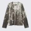 Great Boxy Graphic Long Sleeve T-Shirt – Dark Grey – Dragon Print