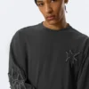 Great Boxy Graphic Long Sleeve T-Shirt – Dark Grey – Tristar