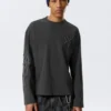 Great Boxy Graphic Long Sleeve T-Shirt – Dark Grey – Tristar