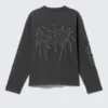 Great Boxy Graphic Long Sleeve T-Shirt – Dark Grey – Tristar