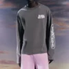 Great Boxy Graphic Long Sleeve T-Shirt – Dark Mole – Logo Mix