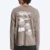 Great Boxy Graphic Long Sleeve T-Shirt – Dark Mole – Logo Mix