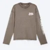 Great Boxy Graphic Long Sleeve T-Shirt – Dark Mole – Logo Mix