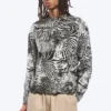 Great Boxy Graphic Long Sleeve T-Shirt – Dark Mole – Psychedelia
