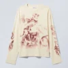 Great Boxy Graphic Long Sleeve T-Shirt – Dusty White