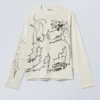 Great Boxy Graphic Long Sleeve T-Shirt – Dusty White – Shaky Monster