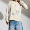 Great Boxy Graphic Long Sleeve T-Shirt – Light Dusty Mole – Sketch