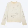 Great Boxy Graphic Long Sleeve T-Shirt – Light Dusty Mole – Sketch