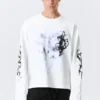 Great Boxy Graphic Long Sleeve T-Shirt – White – Airways