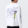 Great Boxy Graphic Long Sleeve T-Shirt – White – Rat Spray