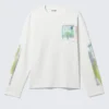 Great Boxy Graphic Long Sleeve T-Shirt – White – Surf Paint