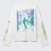 Great Boxy Graphic Long Sleeve T-Shirt – White – Surf Paint