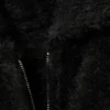 Hairy Knitted Zip Cardigan – Black