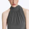 Halter Maxi Dress – Dark Grey