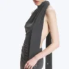 Halter Maxi Dress – Dark Grey