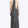 Halter Maxi Dress – Dark Grey