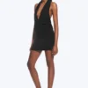 Halter Mini Dress – Black